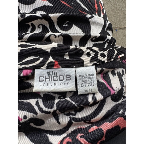 Chicos Travelers Women's‎ Open Front Boho Floral Blouse Size 0 With Pockets! - Picture 5 of 5